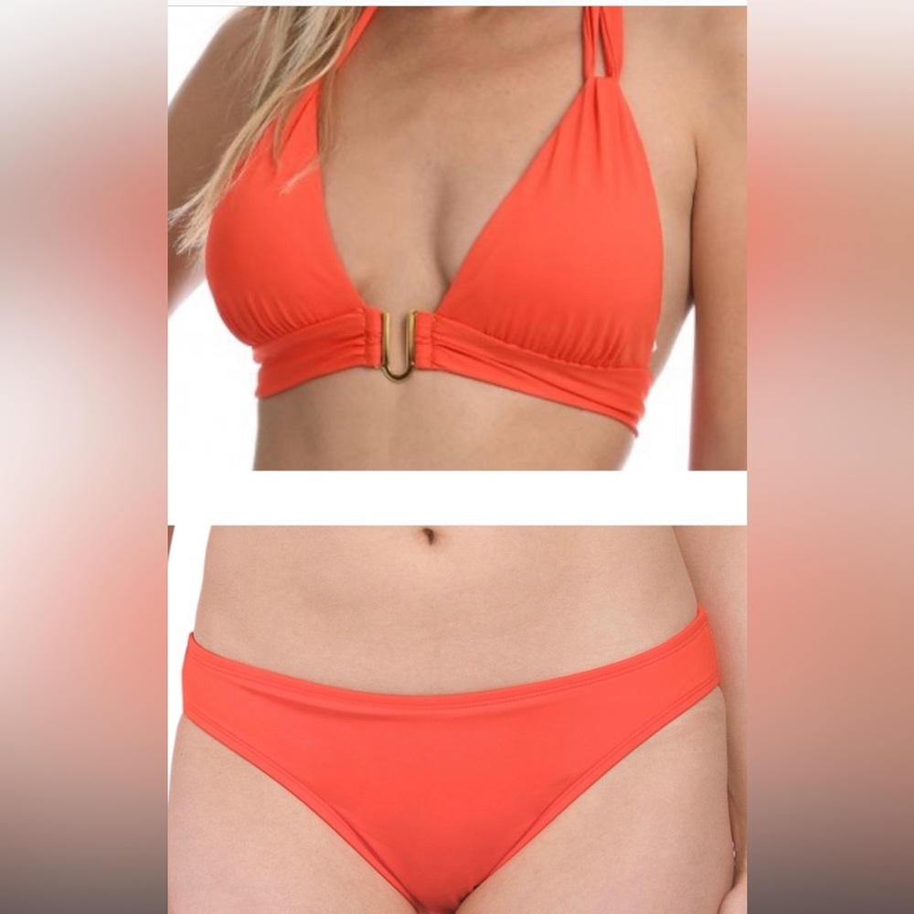 LA BLANCA Bikini Set - Paprika NWT halter top  and bottom